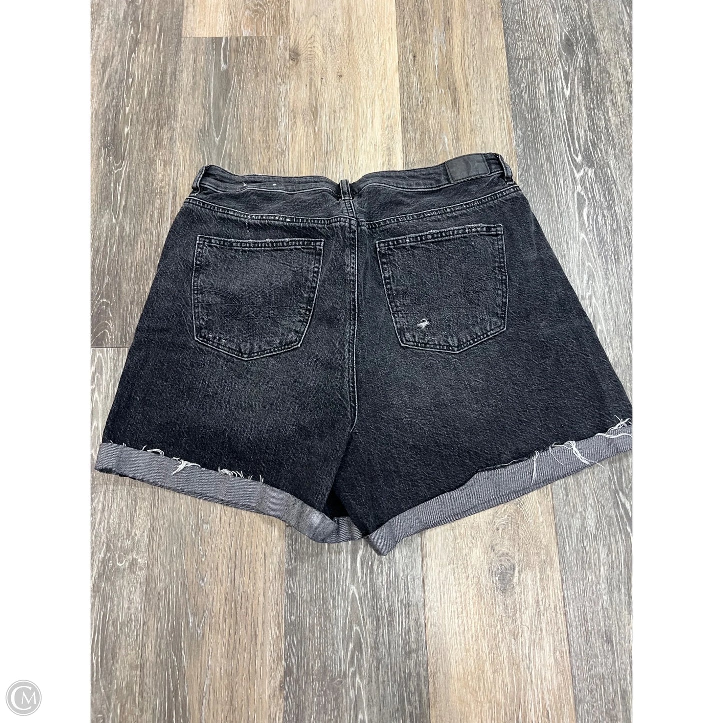 Shorts By American Eagle In Black Denim, Size: 14