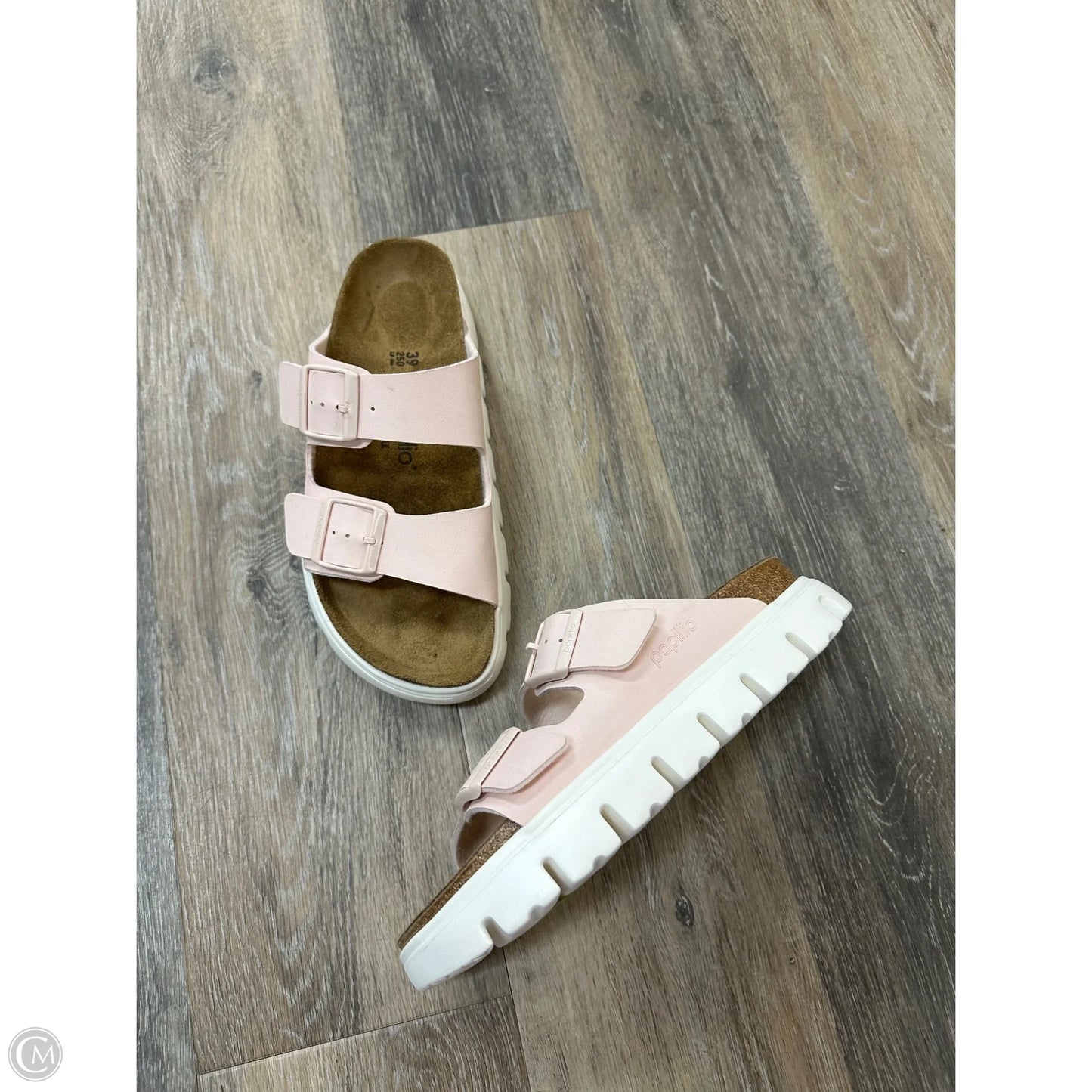 Sandals Heels Platform By Birkenstock In Pink, Size: 8