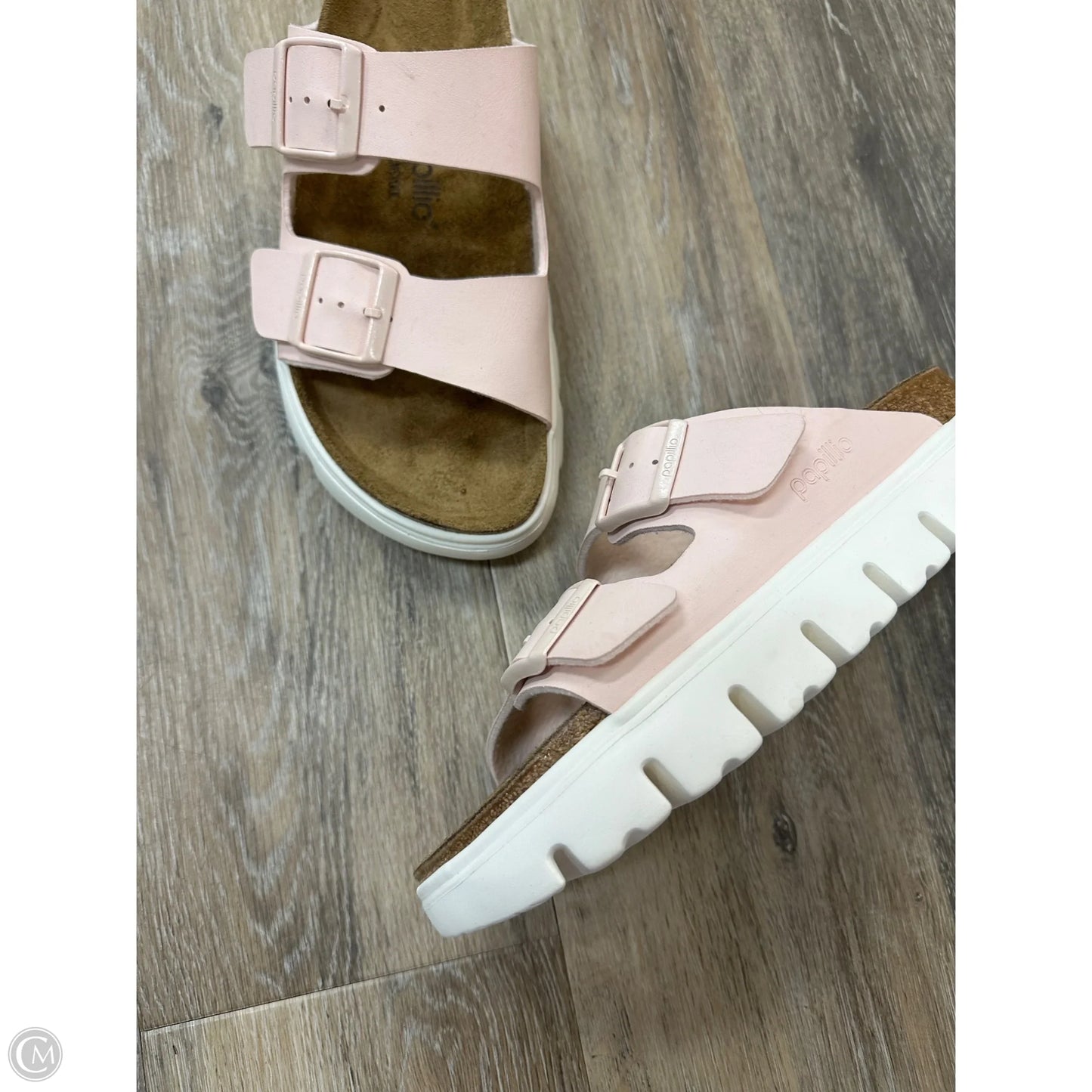 Sandals Heels Platform By Birkenstock In Pink, Size: 8