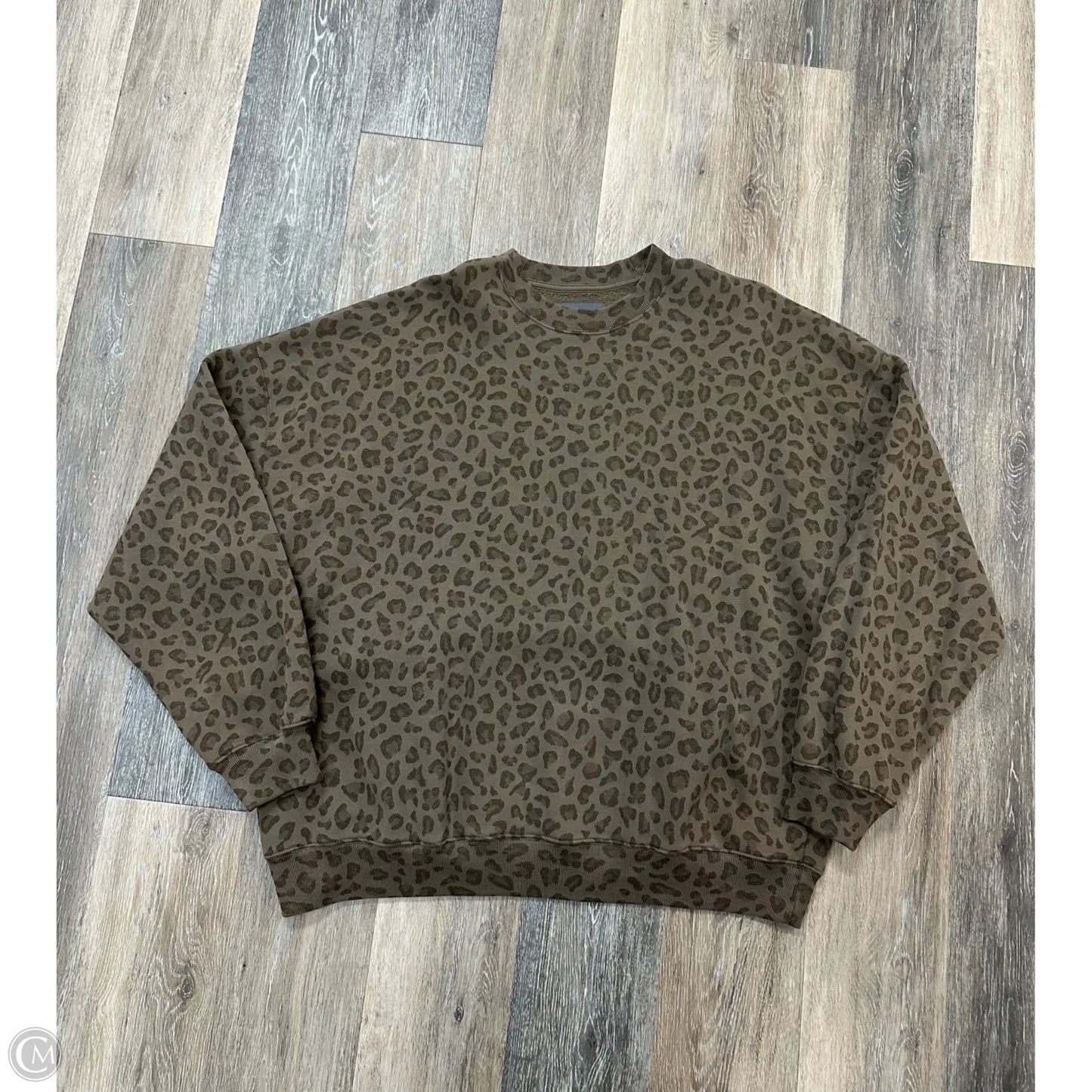 Sweatshirt Crewneck By Abercrombie And Fitch In Animal Print, Size: Xl