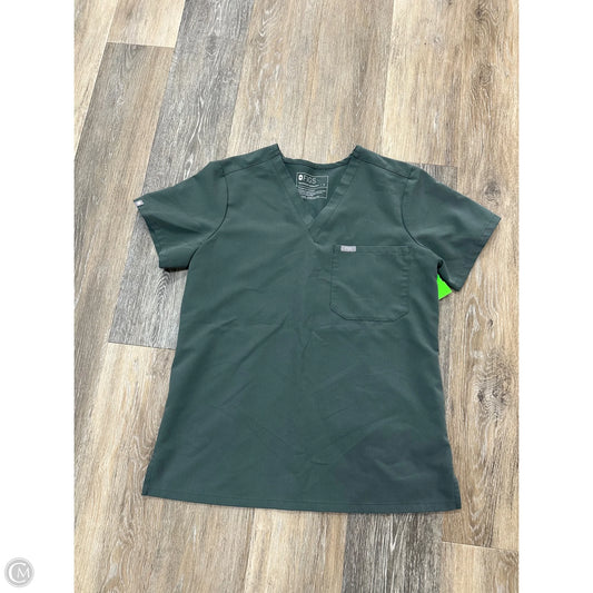 Scrub Top Short Sleeve By Figs In Green, Size: S