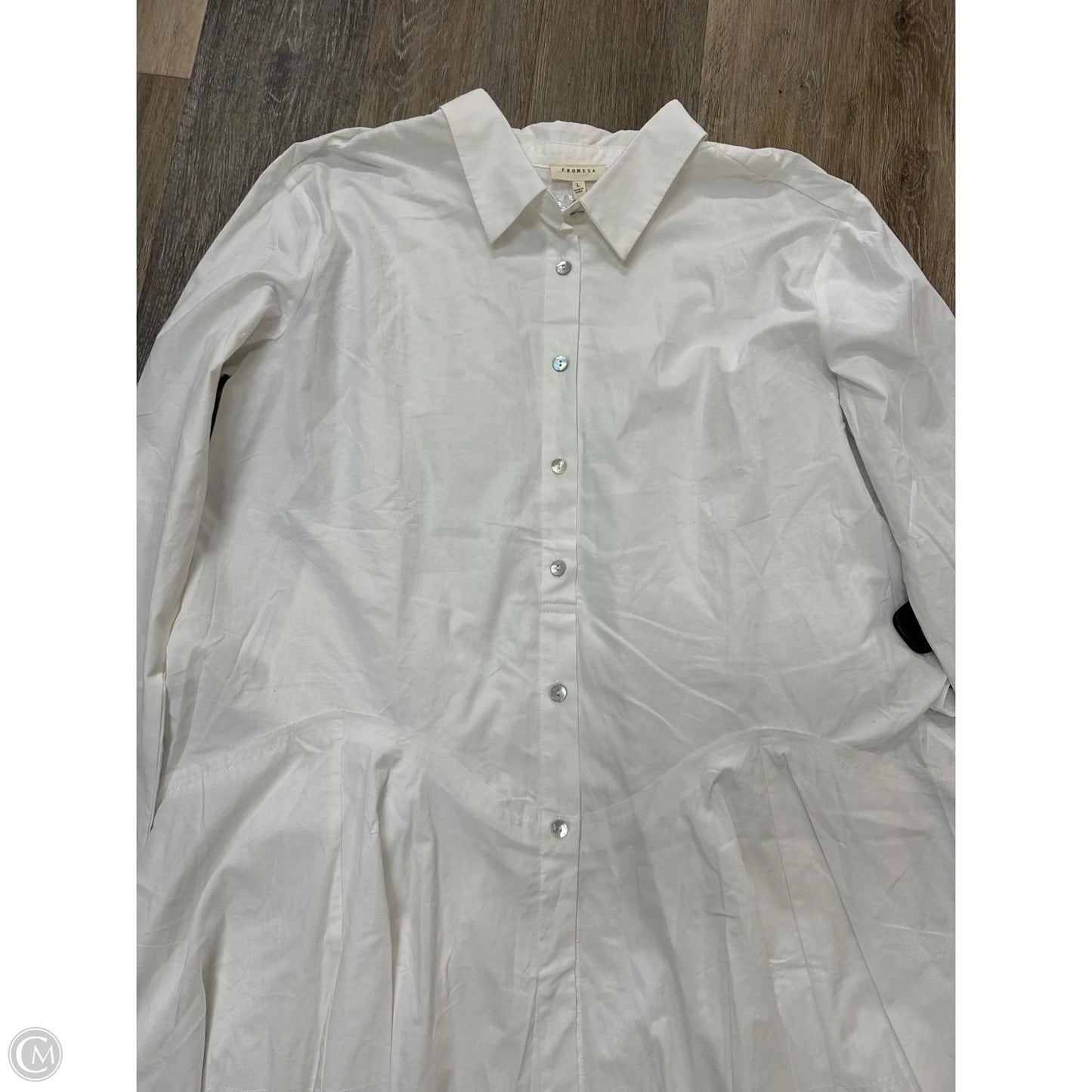 Dress Casual Short By Promesa In White, Size: L
