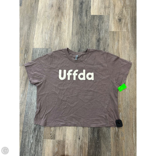 Top Short Sleeve By Next Level In Brown, Size: 2x