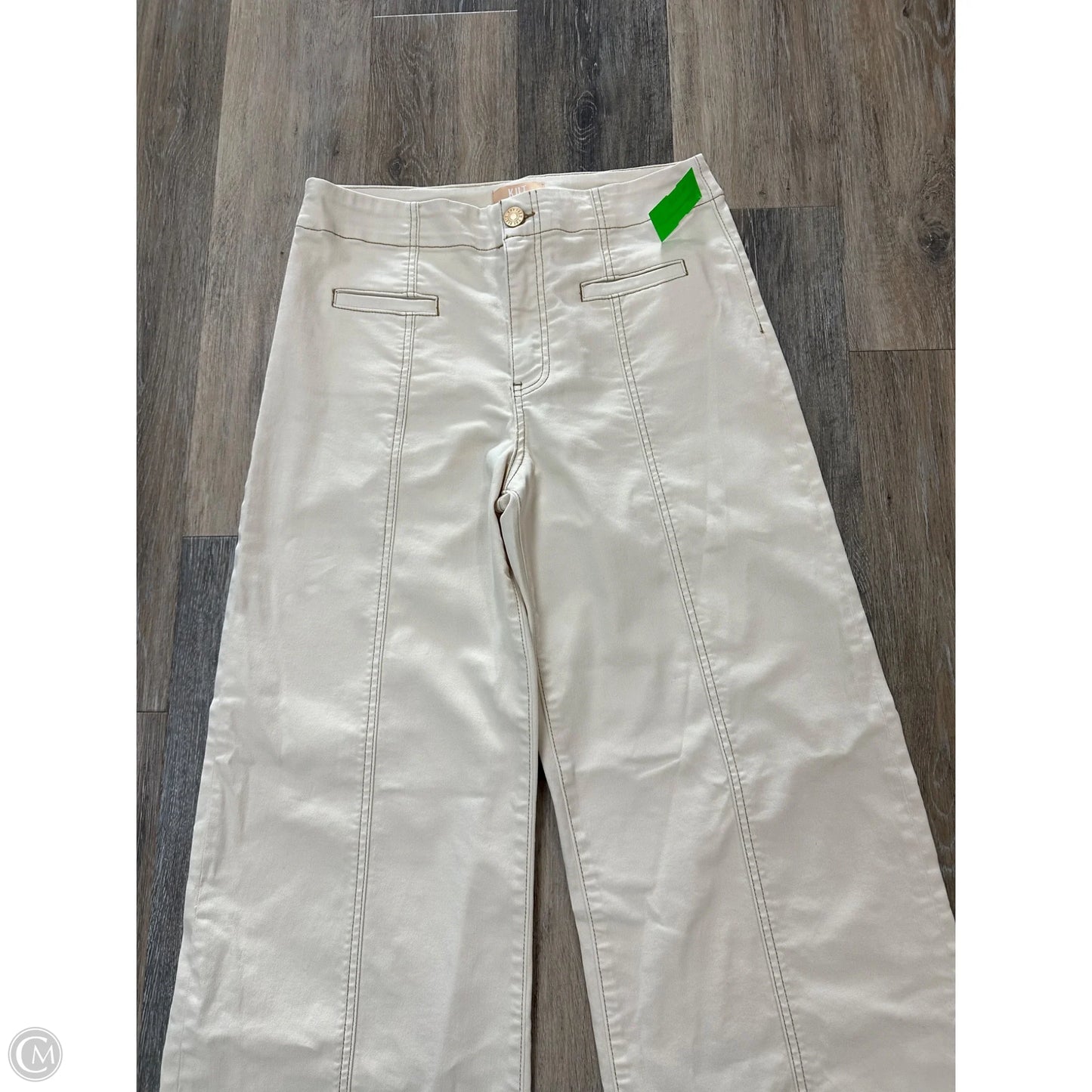 Jeans Wide Leg By Kut In Cream, Size: 8