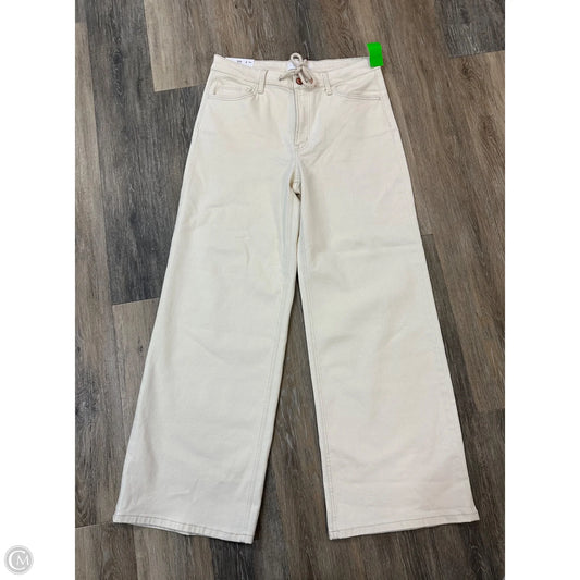 Jeans Wide Leg By Vervet In Cream Denim, Size: 14