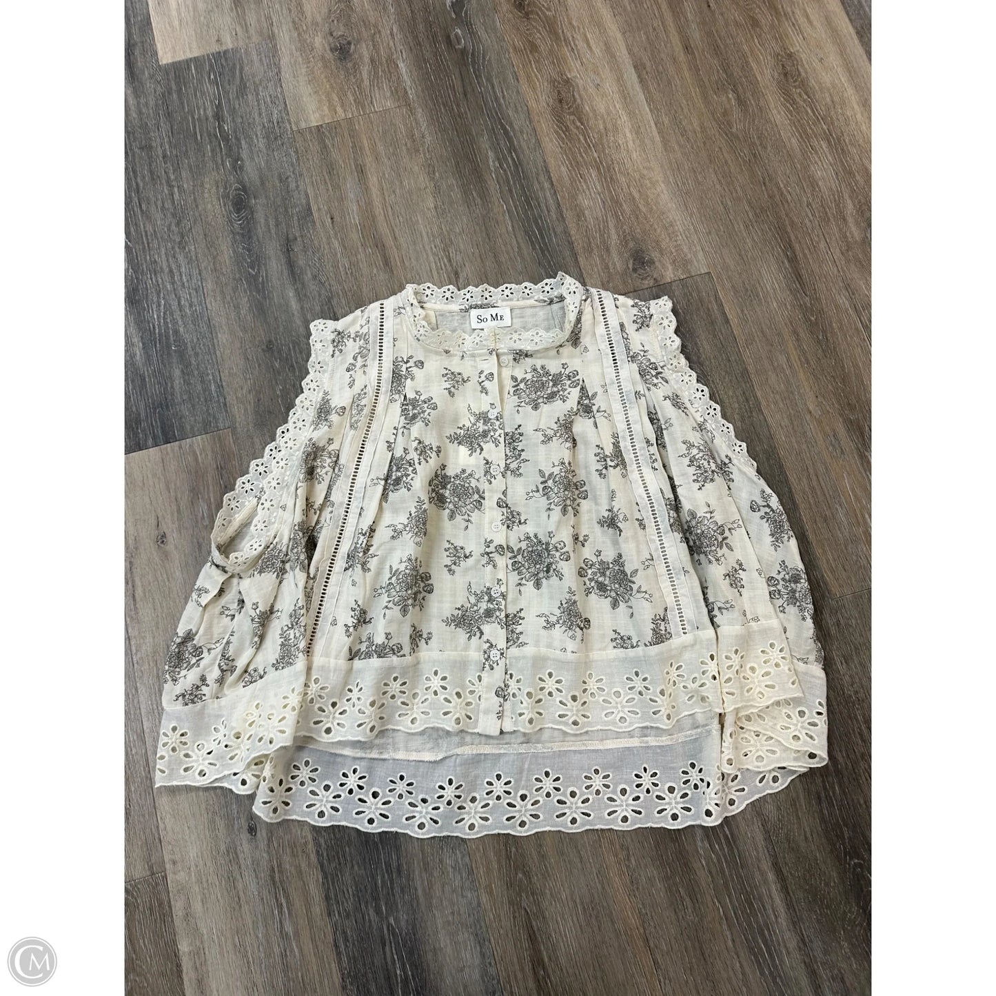 Top Sleeveless By So Me In Floral Print, Size: L