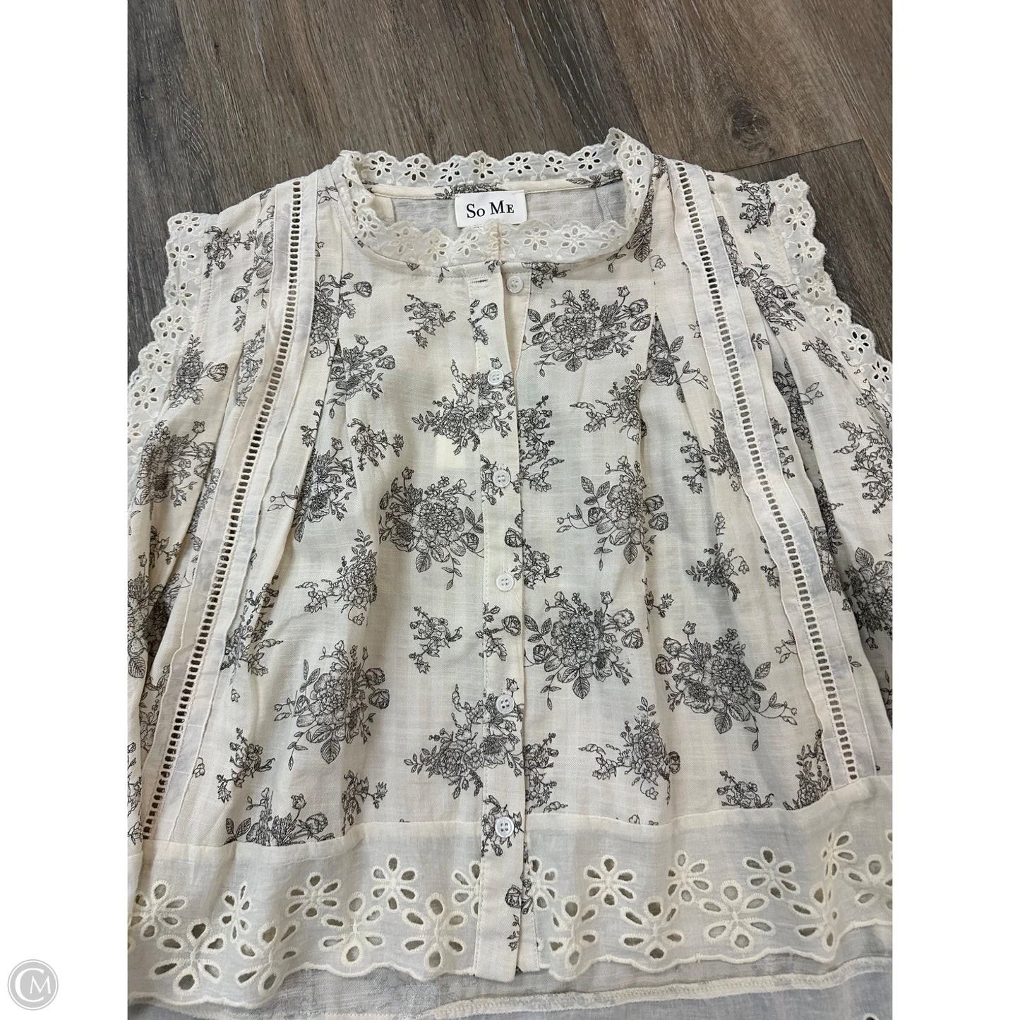 Top Sleeveless By So Me In Floral Print, Size: L