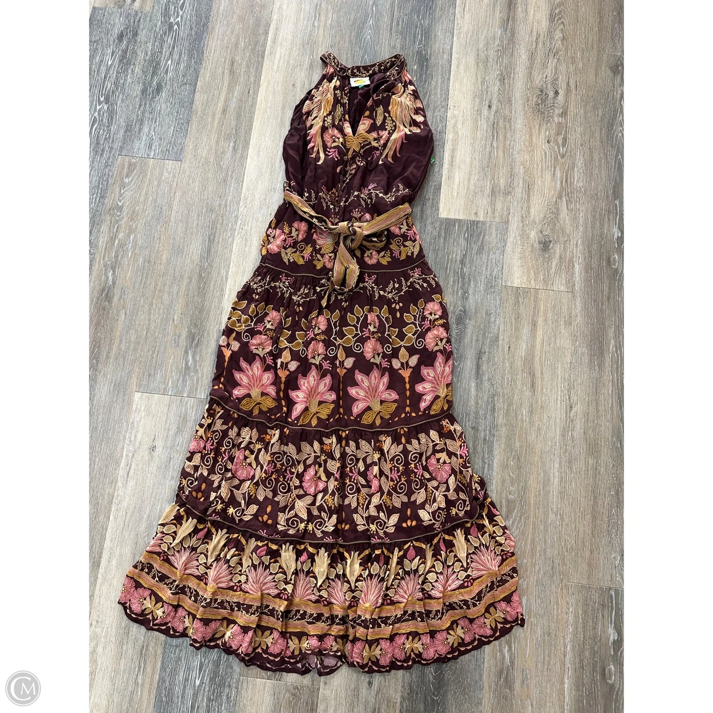 Dress Party Long By Farm Rio In Maroon, Size: S