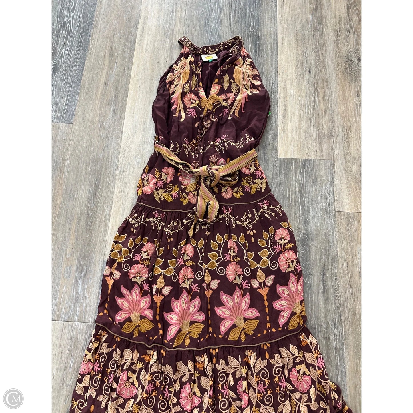Dress Party Long By Farm Rio In Maroon, Size: S