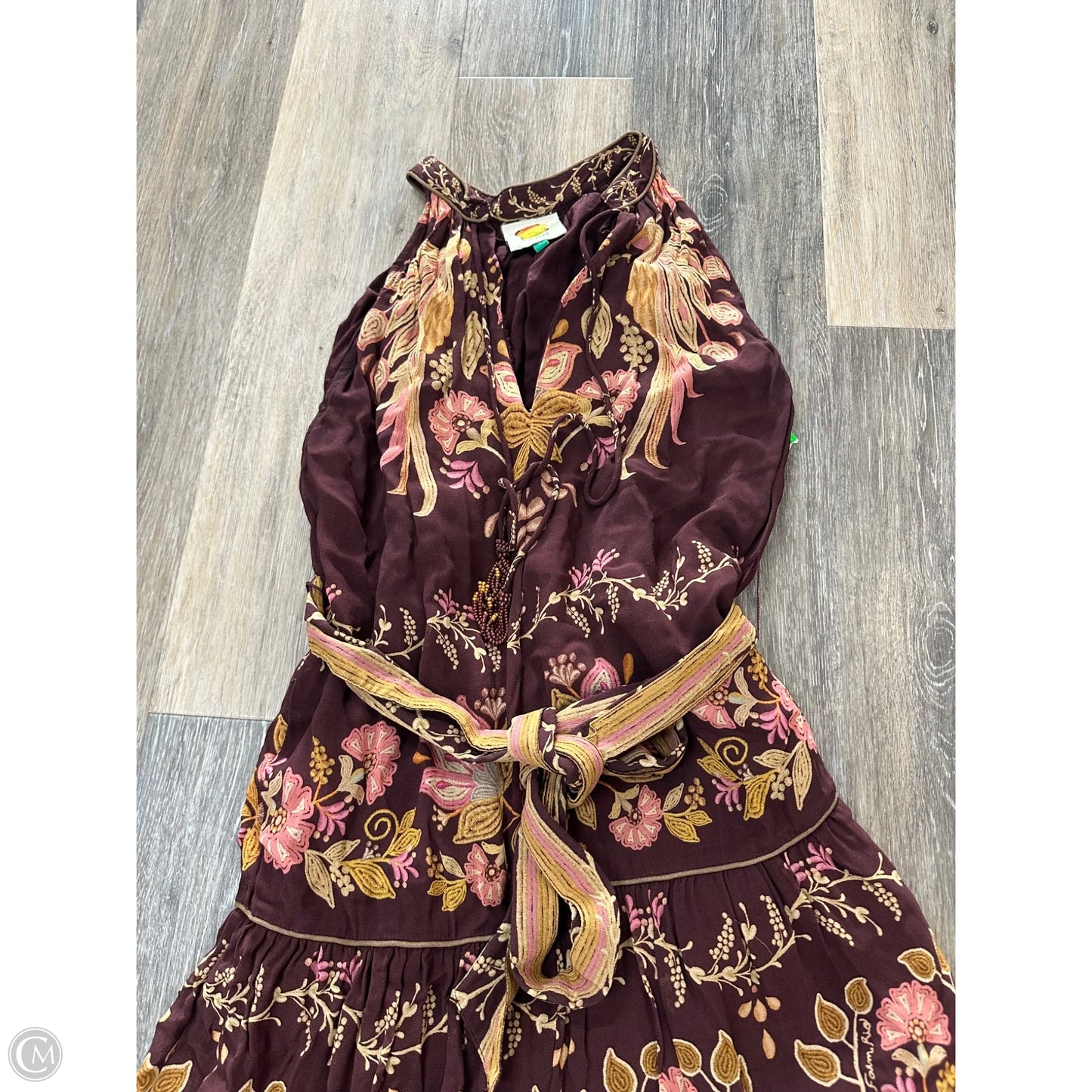 Dress Party Long By Farm Rio In Maroon, Size: S