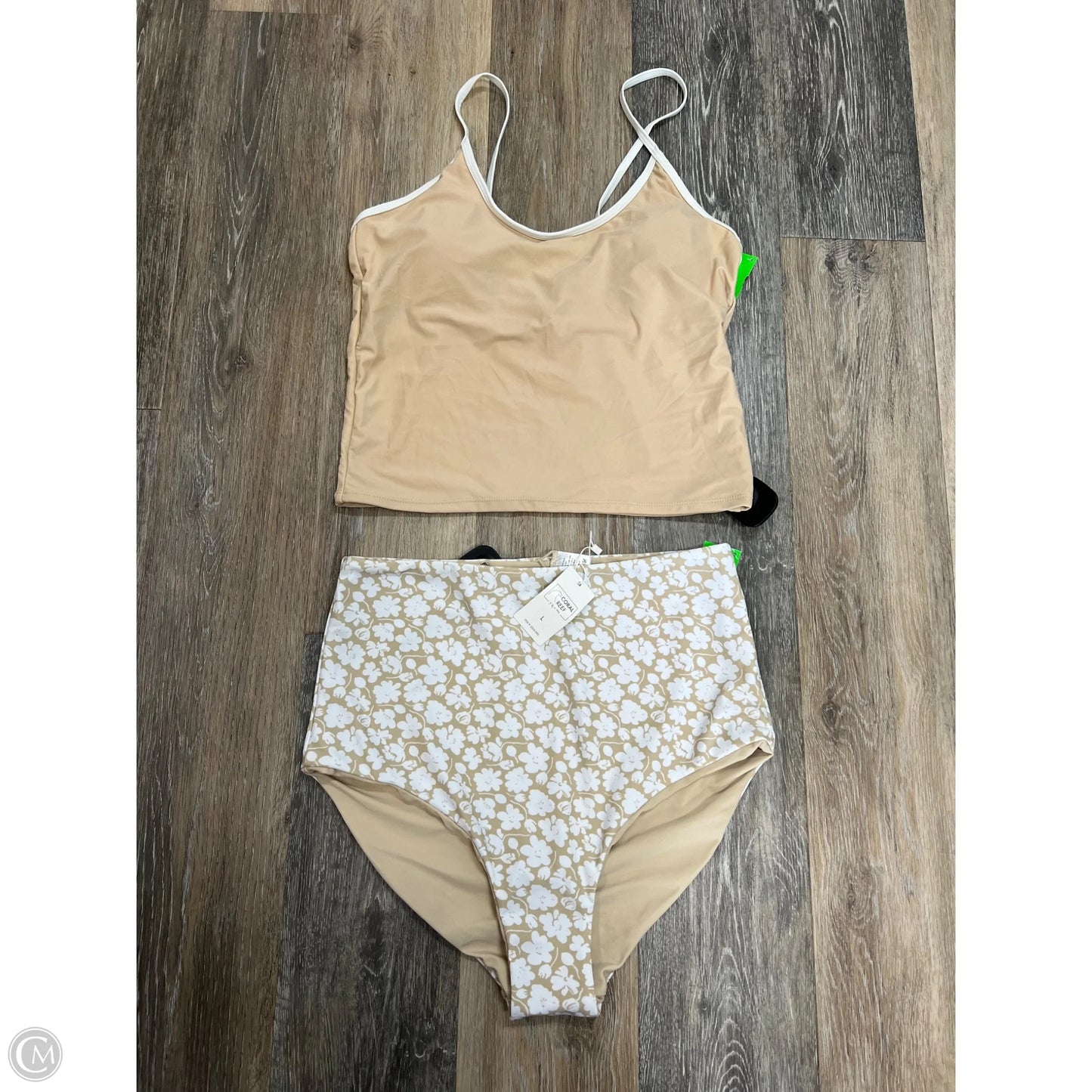 Swimsuit 2pc By Coral Reef In Tan, Size: L