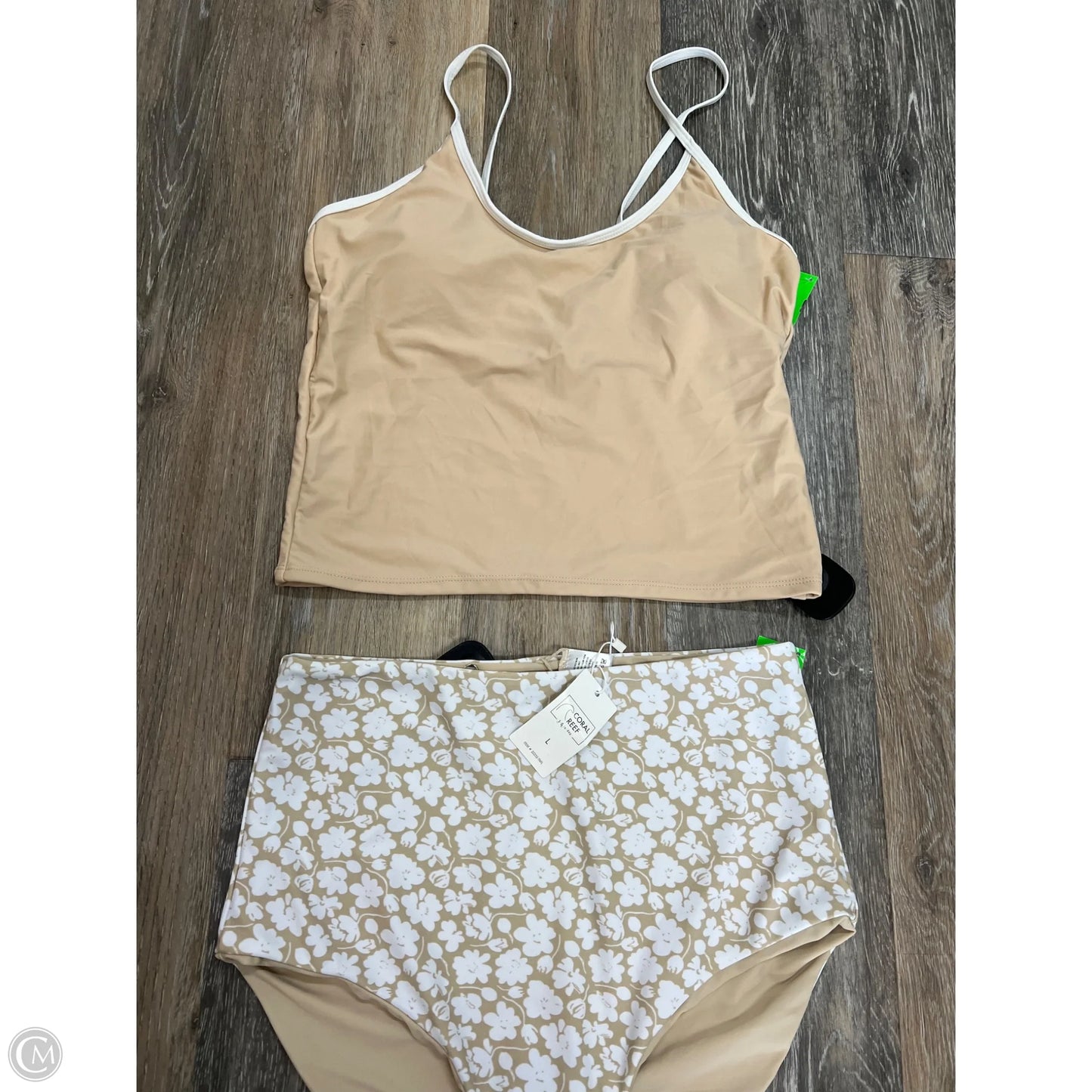 Swimsuit 2pc By Coral Reef In Tan, Size: L