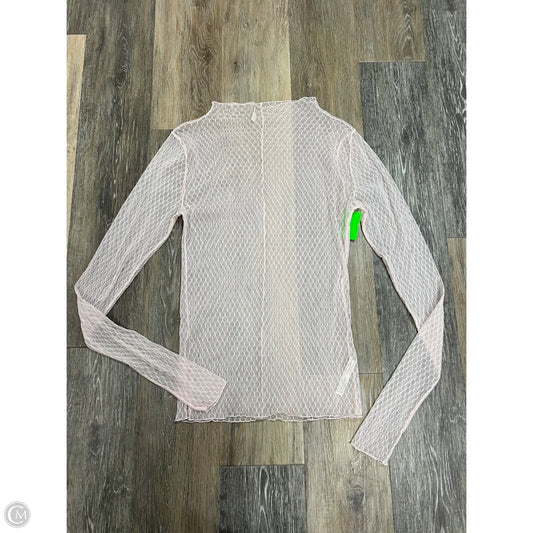 Top Long Sleeve By Free People In Pink, Size: M