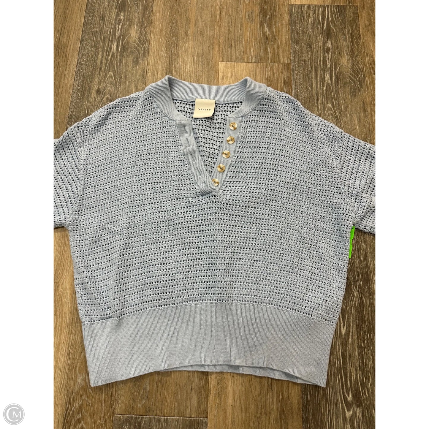Sweater Short Sleeve By Varley In Blue, Size: L