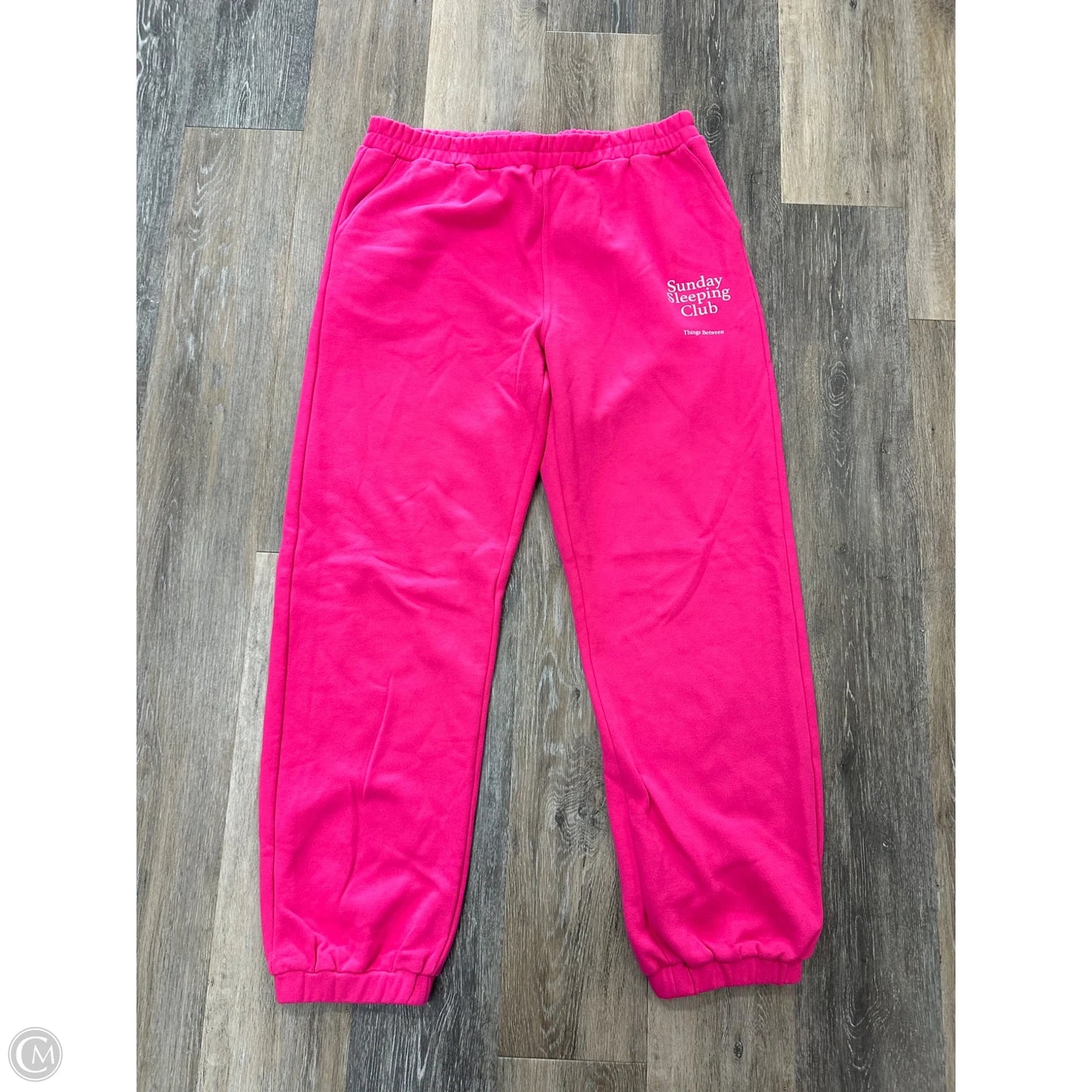 Athletic Pants By Things Between In Pink, Size: L
