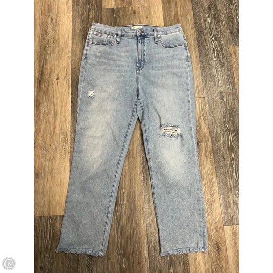 Jeans Straight By Madewell In Blue Denim, Size: 14/32