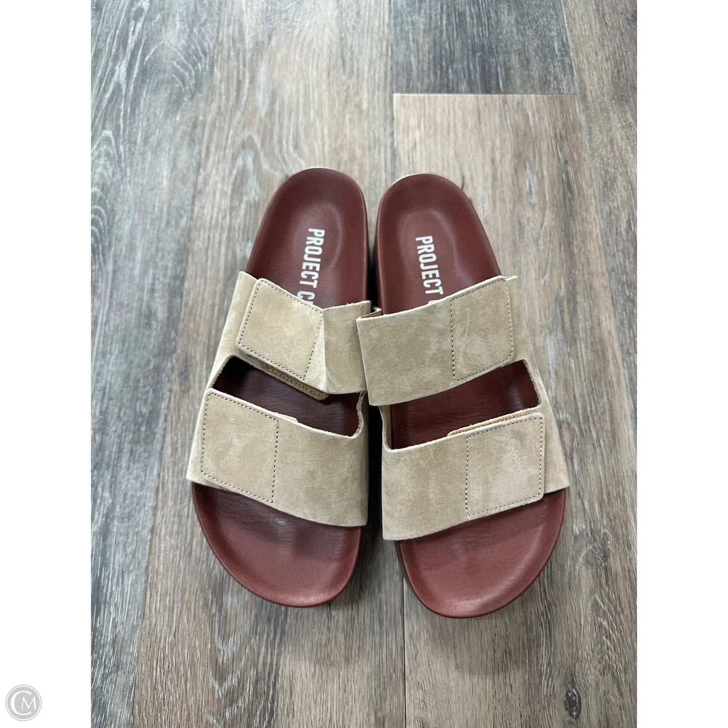 Sandals Heels Platform By Project Cloud In Taupe, Size: 10