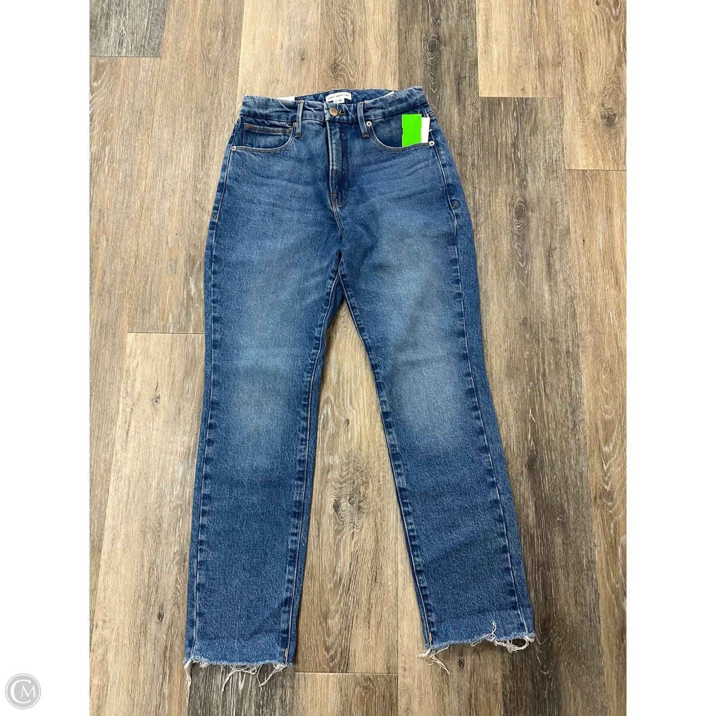 Jeans Cropped By Good American In Blue Denim, Size: 2