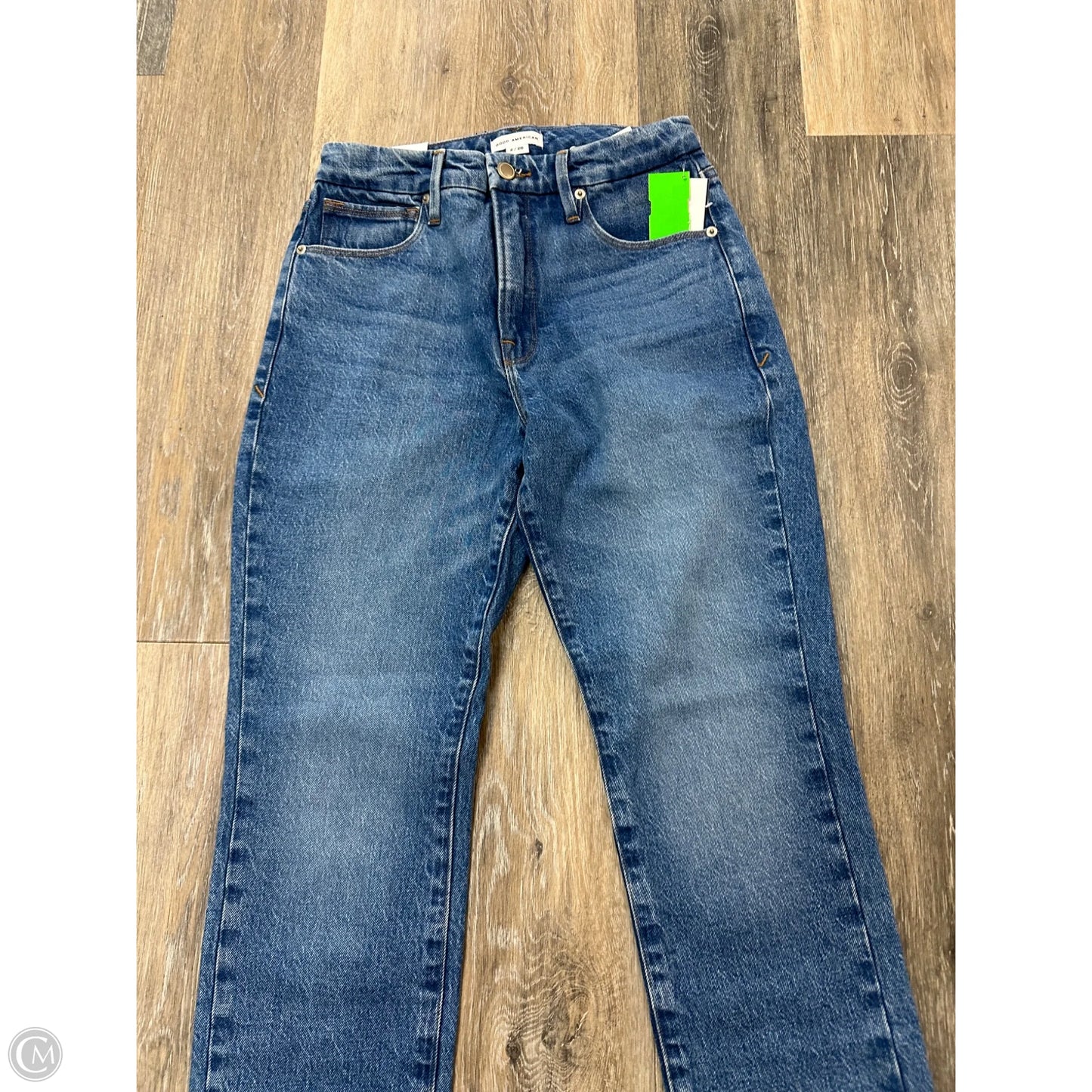 Jeans Cropped By Good American In Blue Denim, Size: 2