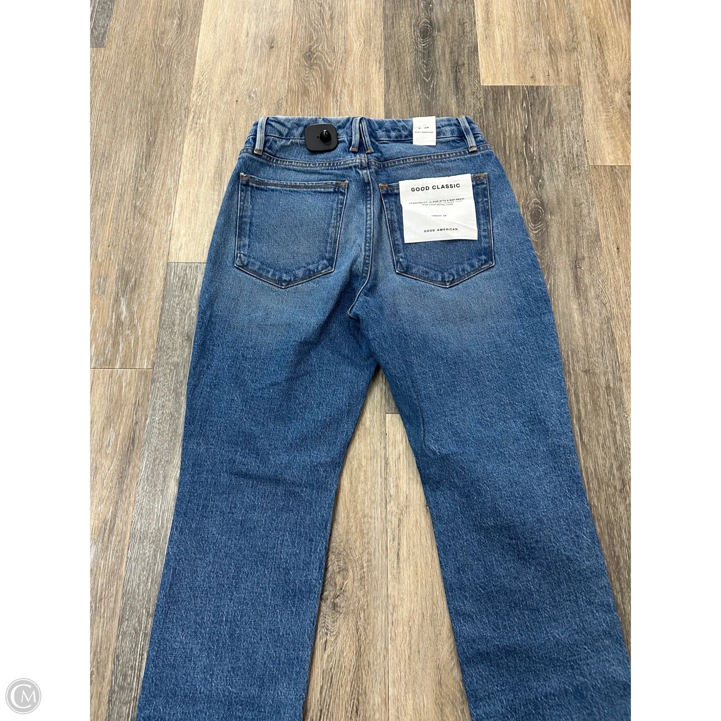 Jeans Cropped By Good American In Blue Denim, Size: 2