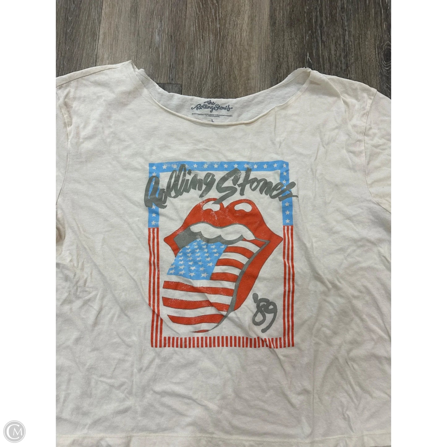 Top Short Sleeve By The Rolling Stones In Cream, Size: L