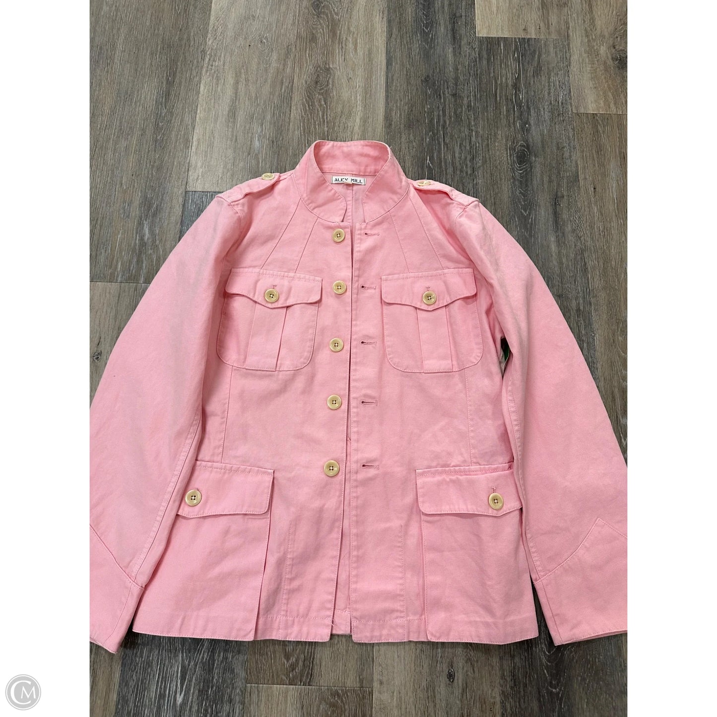 Jacket Denim By Alex Mill In Pink, Size: L