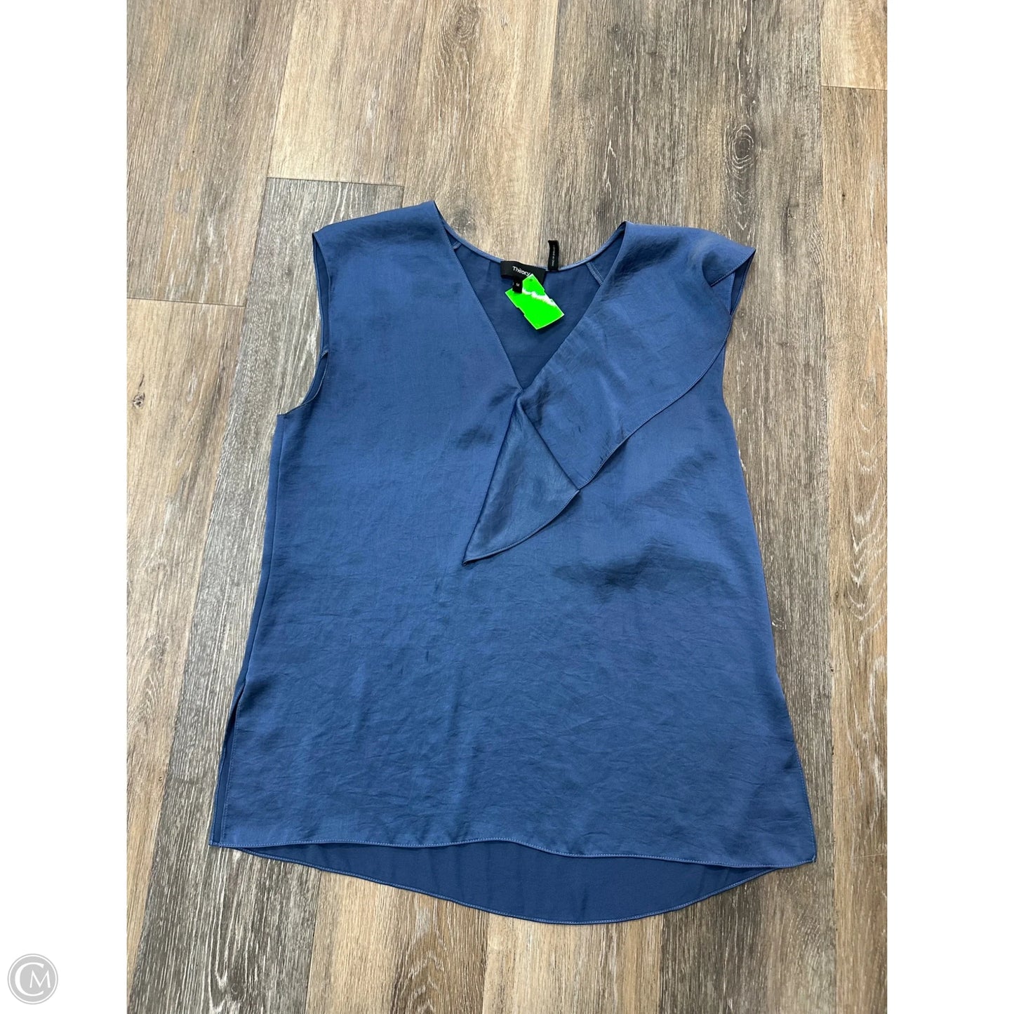 Top Sleeveless By Theory In Blue, Size: M