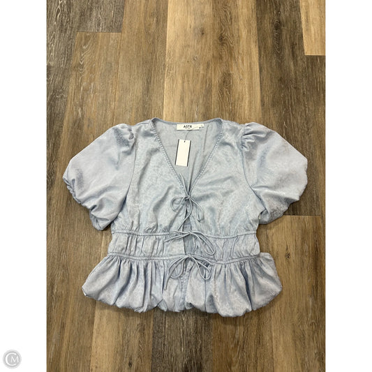 Top Short Sleeve By Astr In Blue, Size: L