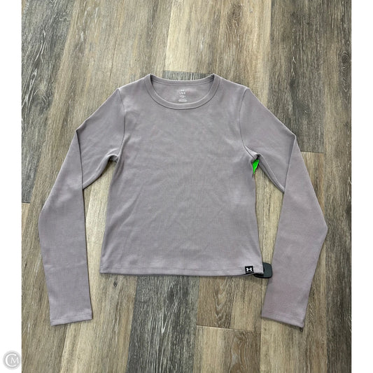 Athletic Top Long Sleeve Crewneck By Under Armour In Purple, Size: L