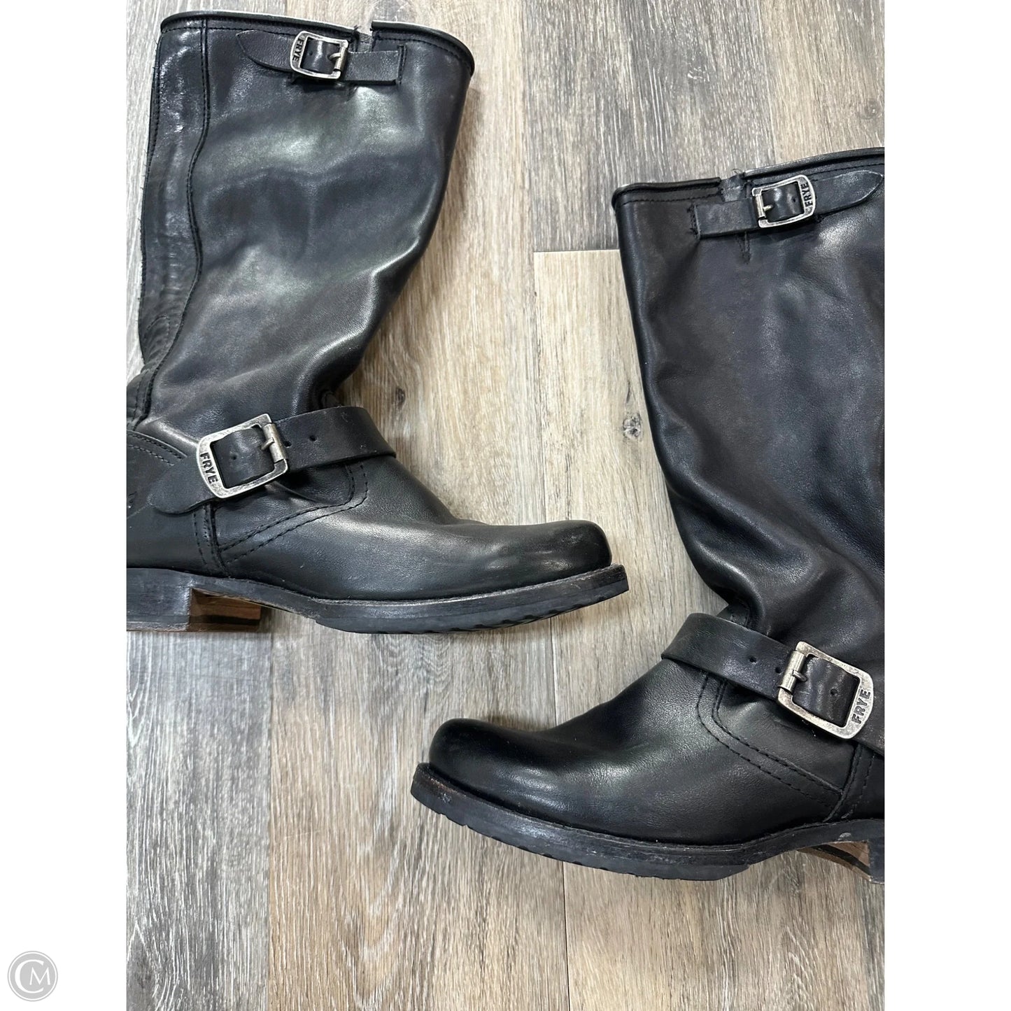 Boots Designer By Frye In Black, Size: 8