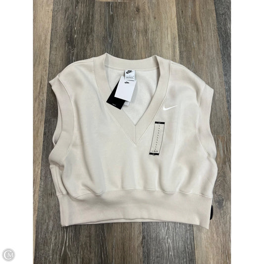 Athletic Tank Top By Nike Apparel In Cream, Size: L