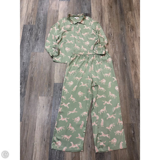Pants Set 2pc By Skies Are Blue In Green, Size: 1x