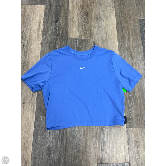 Athletic Top Short Sleeve By Nike Apparel In Blue, Size: L