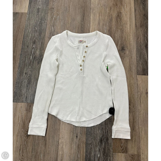 Top Long Sleeve By Faherty In White, Size: M