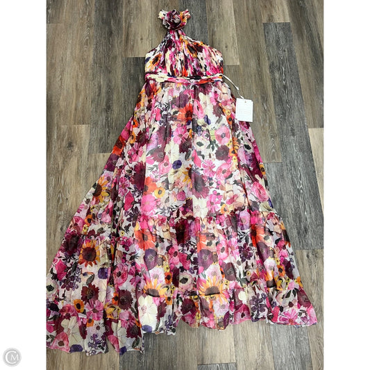 Dress Party Long By Mac Duggal In Floral Print, Size: 10