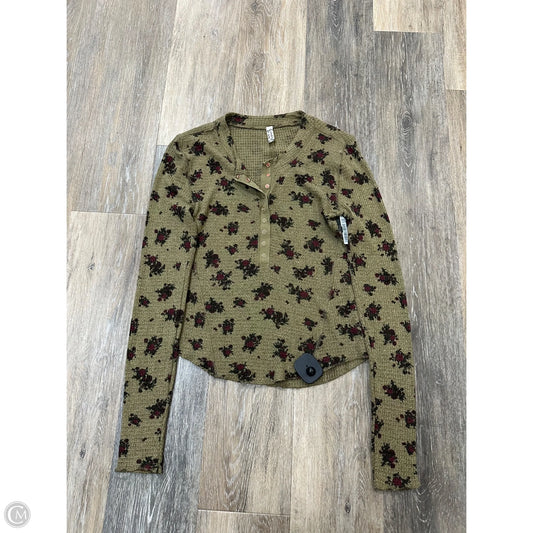 Top Long Sleeve By Free People In Green, Size: S