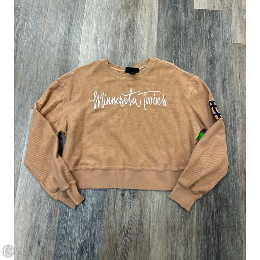 Top Long Sleeve By MLB In Orange, Size: M