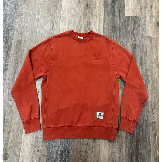 Sweatshirt Crewneck By Nike Apparel In Orange, Size: S