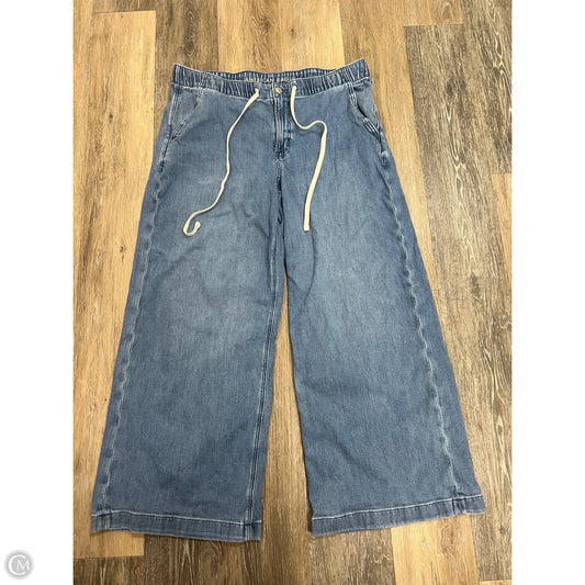 Jeans Wide Leg By American Eagle In Blue Denim, Size: L