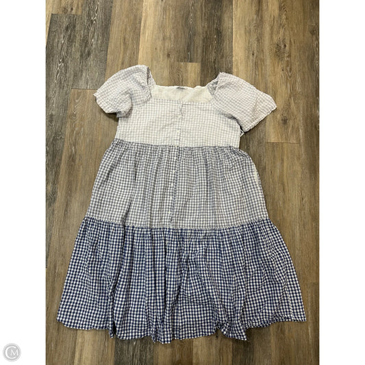 Dress Casual Midi By Madewell In Checkered Pattern, Size: Xl