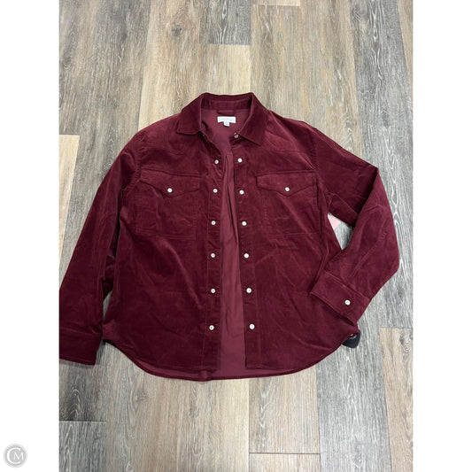 Jacket Shirt By Evereve In Red, Size: M