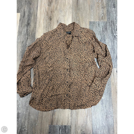 Blouse Long Sleeve By J. Crew In Animal Print, Size: M