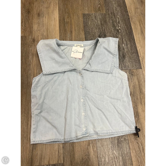 Top Short Sleeve By Wishlist In Blue Denim, Size: M