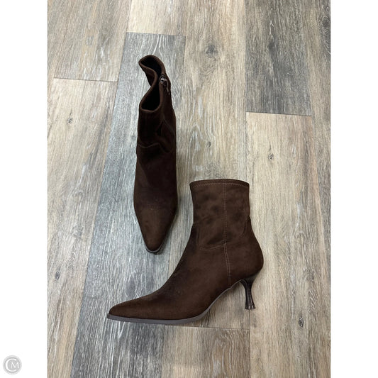 Boots Ankle Heels By Mia In Brown, Size: 9
