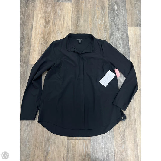 Blouse Long Sleeve By Athleta In Black, Size: M