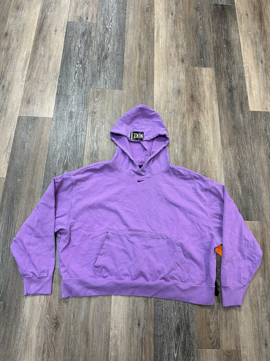 Athletic Sweatshirt Hoodie By Nike Apparel In Purple, Size: L