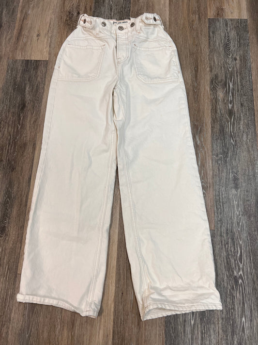 Jeans Straight By We The Free In White Denim, Size: 2/26