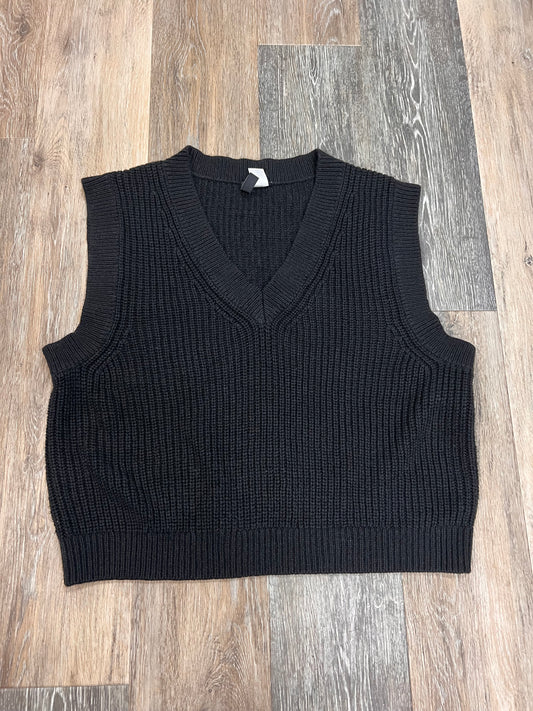 Vest Sweater By Divided In Black, Size: L