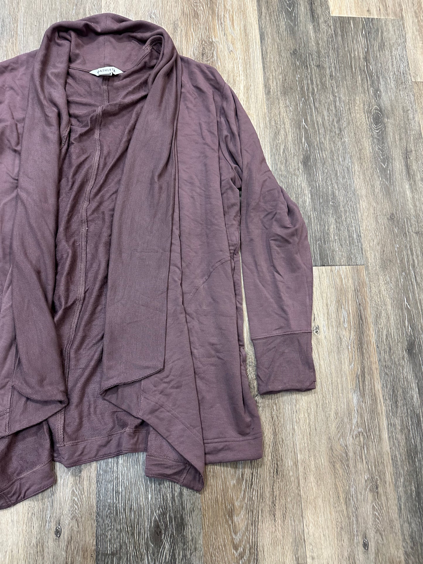 Sweater Cardigan By Athleta In Purple, Size: L