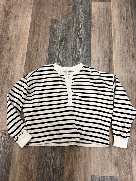 Top Long Sleeve By Miou Miou In Striped Pattern, Size: S